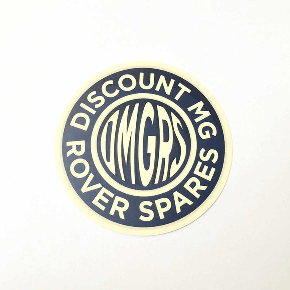 DMGRS Logo Car Sticker Blue/Cream