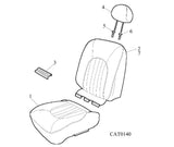 HBS000151WTJ - MG ZS - Kit-squab cover - LH, Blue/Yellow Matrix