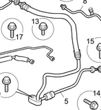 Rover 45 / MG ZS Diesel Air Conditioning Hose JUE001700 - Compressor Joint Long Hose - Genuine MG Rover