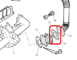 L Series Exhaust Manifold to EGR Gasket - ERR3319 (Also used with EGR Delete Kit)