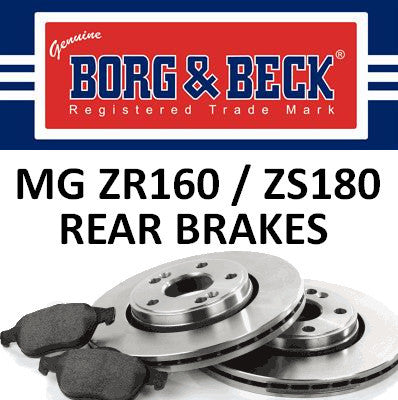 MG ZR160 / ZS180 Rear Brakes - 259mm - SDB000290 and SFP000080