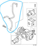 MLH100550 / MLH100490 Breather hose, Cam Covers to Throttle Body - KV6