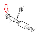 MG ZS180 / Rover 45 V6 Downpipe to Catalytic Converter Gasket WCM100570 / WCM100480 - OEM-Q