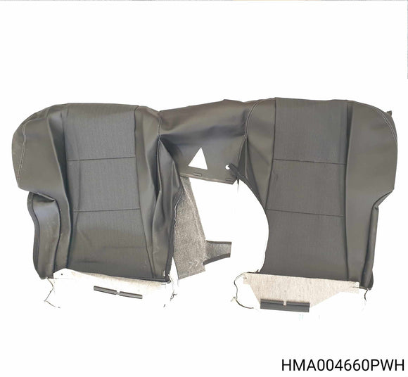 HMA004660PWH - Rover 75/MG ZT Saloon Cover assembly-rear seat folding bench squab - Summit, Black with Grey stitching, Contemporary
