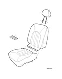 HBS000120WCF - Rover 75 - Kit-squab cover - LH, leather., Deep Sea Green/Sandstone Beige