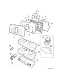 HMA002360LBW - Rover 75 Saloon - Cover assembly-rear seat folding bench squab - Ash/Light Smokestone piping., speckle