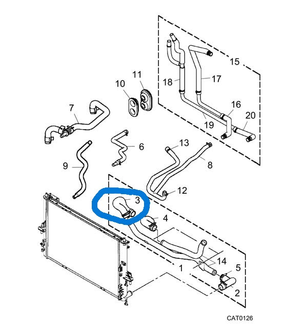 PCH119280 - Coolant Hose - Oil Cooler KV6 Rover 75/MG ZT – Discount MG ...