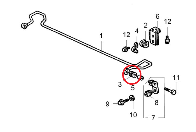 Rover 400 / 45 / MG ZS Rear Anti Roll Bar to Drop Link Bush - Pair