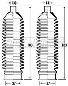 MG TF Steering Rack Gaiter Kit - All Models (Pair) QBZ10001