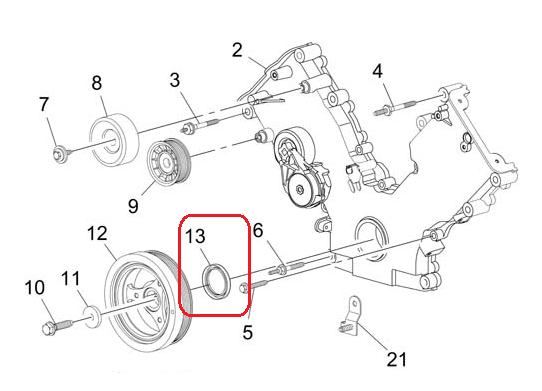 MG ZT260 / Rover 75 V8 Front Crankshaft Oil Seal LJQ000160