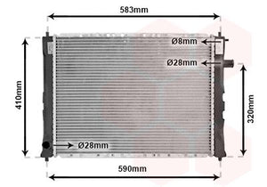 Rover 45 / MG ZS (K Series Only) Radiator - Air Conditioning - PCC104400 / PCC107400 / PCC107401 / PCC107410 / PCC107411 / PCC001610SLP