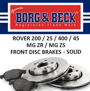 Rover 200 25 400 45 ZR ZS Solid Front Brakes - 262mm - SDB100500 and SFP000390