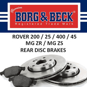 Rover 200 25 400 45 ZR ZS Rear Brakes - 239mm Disc - EGP1254 and EJP1437