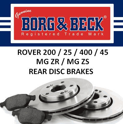 Rover 200 25 400 45 ZR ZS Rear Brakes - 239mm Disc - EGP1254 and EJP1437