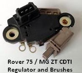 75 / ZT Diesel Alternator Regulator / Brush / Slip Ring / Bearing Kits. Fits YLE000260 and YLE102500 - MG Rover