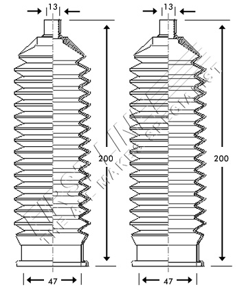 Rover 75 / MG ZT Steering Rack Gaiter Kit - All Models (Pair) QFW000060