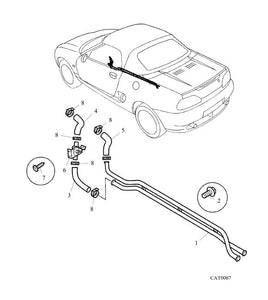 PEP102231SS - Pipe assembly-engine heater - Stainless Steel Option	For MG-F/MG TF (All model years)