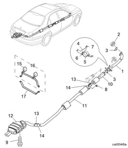 WCU000361 Genuine MG Rover Rover 75/MG ZT 1.8 Turbo Exhaust Clamp (Downpipe to Sump)