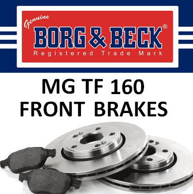 MG F / TF Front Brakes - 160 VVC / Trophy / Sports Pack 135 - SDB000232PR / SDB000230 / SFP000310