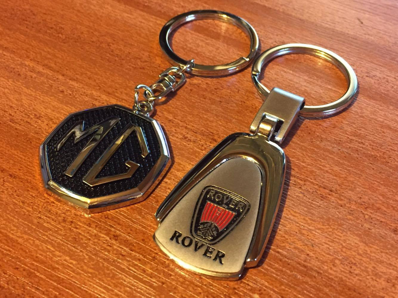 Personalised Photo Engraved Rectangle Keyring – Silver Metal BMW Audi VW Mini MG Rover