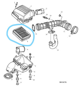 PHE100390 - Element air cleaner for Rover 400 (HHR) 1.6 Auto