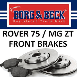 Rover 75 / MG ZT Front Brakes - 1.8 / 1.8T / 2.0 CDT / 2.0 V6 / 2.5 V6 (Not 190) - SDB000880 and SFP100511